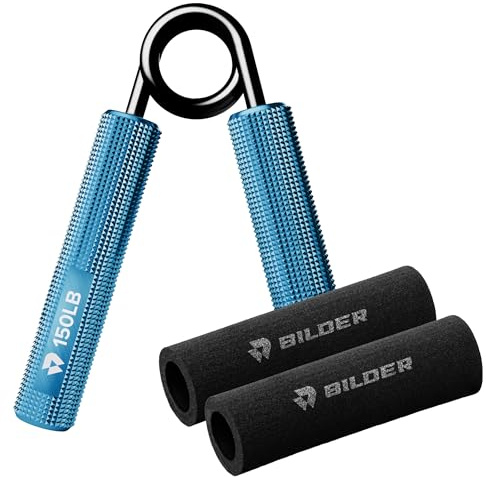 BILDER - Hand Grip Pinza per le Mani in Metallo, Ideale per Allenamento Avambraccio, Mano e Polso, Potenzia la Muscolatura e Favorisce il Recupero Funzionale, Attrezzi Palestra - Resistenza 150LB/68kg