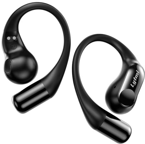Lytmi Auriculares inalámbricos G1, Cascos Bluetooth, cancelación de ruido, auriculares abiertos con 4 micrófonos ENC, 30 horas de tiempo de reproducción, cómodos auriculares, graves