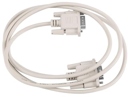 Fozriybefy 1,4M RS232 DB9 9 Broches Male a Video VGA Cable Adaptateur Male 15 Broches Gris Clair
