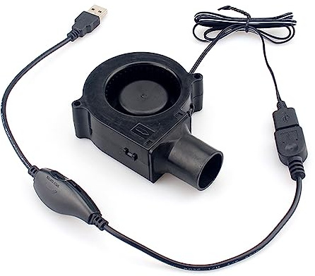 TERNCOEW Ventilador de barbacoa 7530 3700 rpm, soplador de aire de 5 V, soplador de aire para barbacoa, camping, picnic, parrilla, herramienta de cocina, rodamiento de aceite