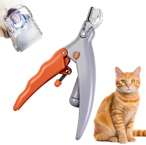 Generisch Dog Claw Scissors, Low Noise Claw Care Accessories with Light and Magnification, Cat Claw Scissors, for Small, Medium and Large Dog Breeds, Puppies and Kittens