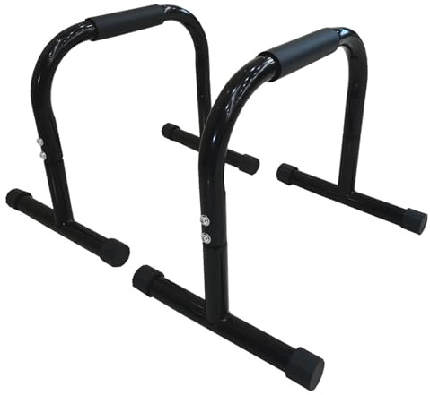 Cannons UK High Parallel Bars (Pair) – Heavy-Duty Steel Calisthenics & Dip Bars for Home Gym, Handstand, and Bodyweight Training with Non-Slip Feet