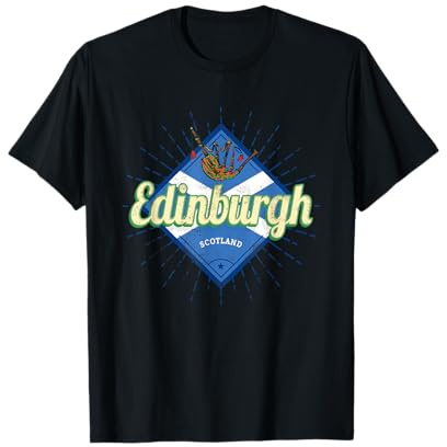 Edinburgh Capitale de l’Écosse avec Cornemuse Souvenir T-Shirt