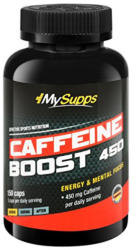 MySupps Caffeine Boost 300 – 150 Kapseln hochdosierte Koffein-Kapseln, 150 mg/Kapsel (300 mg/Portion), pflanzliches Koffein, ohne Zucker & Laktose, Alternative zu Koffeintabletten, Made in Germany