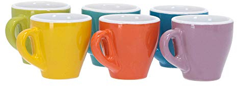 Innova Tazzine Caffe` 6pz Ceramica Conica Riutilizzabile