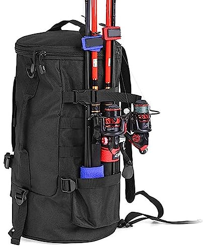 Fulenyi pesca - Caja hombro granpara almacenamiento pesca - Bolsa pesca impermeable con Bandejas pesca, mochila al aire libre para la pesca en el bar, , 1