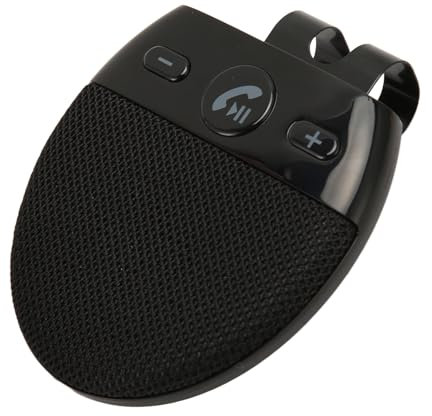Car Bluetooth 5.0 Speaker, Car Hands Free Wireless Speaker for Cellphone, Voice Input Functio, Support Duel Phone Pairing, Car Visor Speaker for Safe Driving