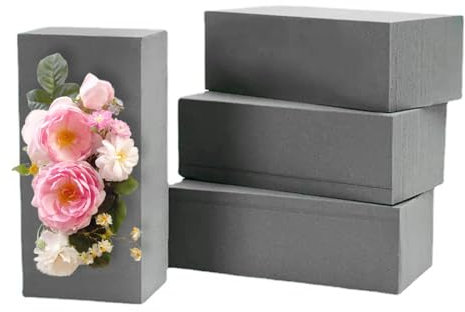 Caliko - Pack 4 Floral Foam Blocks Dry Brick 23x7x10cm | Unlock Endless Floral Possibilities with Premium Florist Foam Blocks | Weddings, Funerals, Indoor & Outdoor Display | Ideal Flower Foam Block.