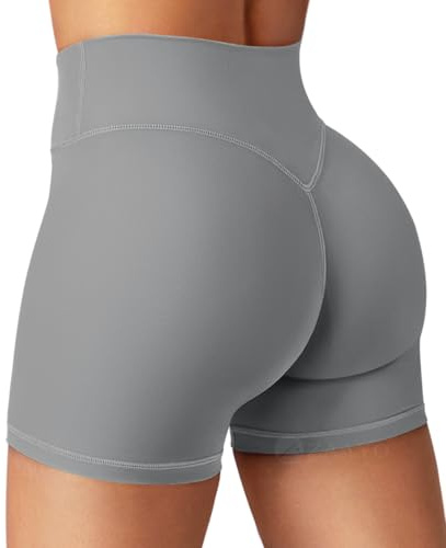 ZAAYO Sportshorts dam V-cross gym shorts osynlig booty scrunch 4,5 tum sportbyxor korta leggings träningsshorts push up cykelshorts fitness