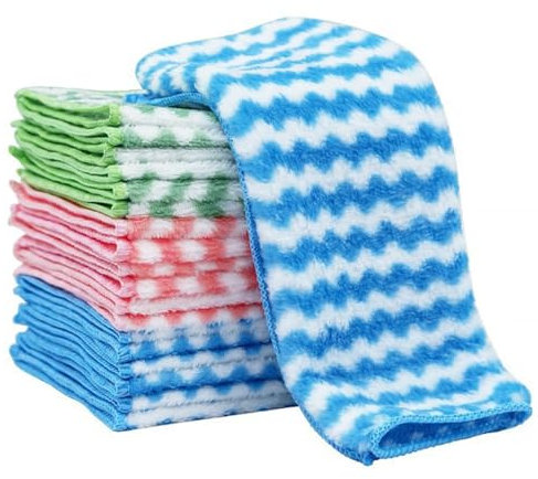 10 Piezas Trapos Cocina, Bayetas Microfibra, Reutilizable PañO Cocina, Trapos, Microfibra Multicolore, PañOs De Limpieza para Cocina, BañO, Coche 30 X 30 Cm