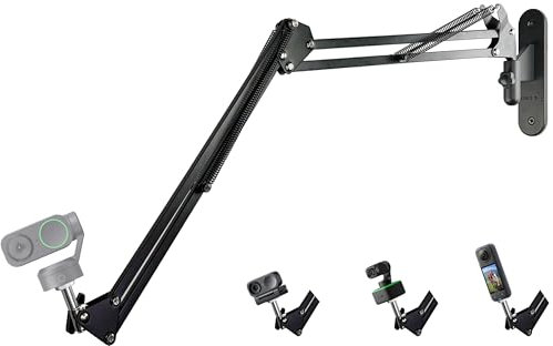 AceTaken Link-2C Webcam Wall-Mount Holder Stand Compatible with Insta360 Link 2 / Link 2C / Link PTZ 4K Webcams and X4 X3 X2 Action Cameras