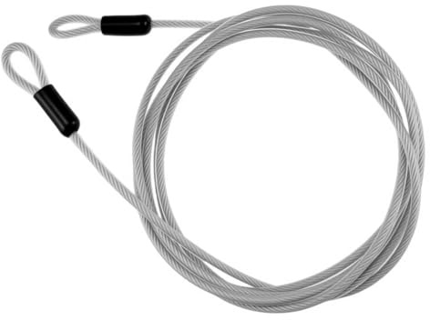 ZDRU 10FT 5mm Stainless Steel Security Cable Lock, Steel Coated Braided Double Loop Flexible Wire Rope for Bicycles, Luggage, Gates & Outdoor Equipment (1 Pack)