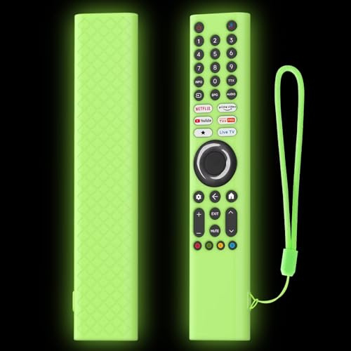 FTRONGRT Funda Compatible con Xiaomi XMRM-P3, Ultrafino y Ligero, Anti-Caída, Anti Choques, Funda Protectora de Silicona Suave para Mando a Distancia.Verde Luminoso