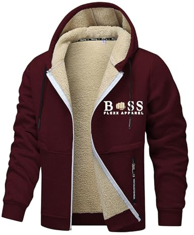 Generisch Chaqueta de invierno para hombre, chaqueta de peluche, abrigo de invierno, chaqueta de entretiempo, chaqueta de senderismo, chaqueta con capucha, chaqueta funcional, chaqueta de snowboard