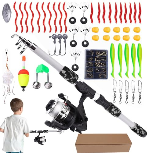 Jeu De Pêche pour Tout-Petits,Kit Canne Et Moulinet | Set De Canne À Pêche pour Tout-Petits | pour Garçons Filles Jeu De Plein Air Plage Camping Anniversaire Activités Été