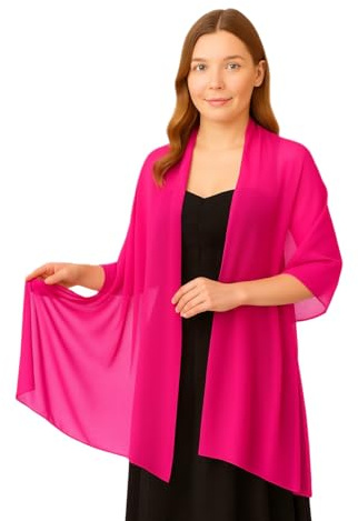 WESTEND CHOICE Chiffon Shawls for Women Plain Neck Wrap Scarf Ladies Scarves Large Headscarf Sheer Wrap Girls Headwrap women's scarves & Shawls 185x70 cm