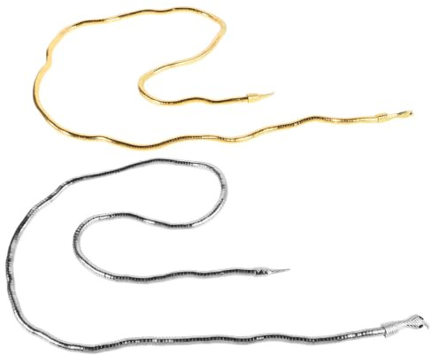 2 Pièces Collier Tête Serpent Ajustable en Alliage | Design Serpent, Style Européen-américain, Usage Quotidien ou Occasions Spéciales, Accessoire Polyvalent