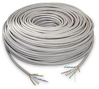 NANOCABLE 10.20.0502 - Cable de red Ethernet rigido RJ45 Cat.6 UTP AWG24, 100% cobre, gris, bobina de 100mts