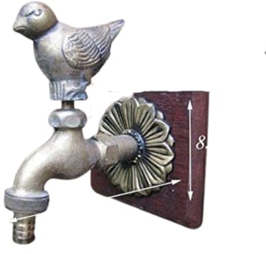 Nostalgischer Wasserhahn mit Vogelmotiv für den Außenbereich Garten, Auslaufhahn, Antik
