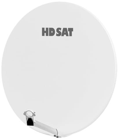 HDSAT Parabole Satellite Fibre Composite Blanche 85cm + Brides INOX Anti Corrosion