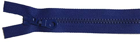 Reißverschluß Kunststoff teilbar für Jacken 45 cm blau