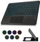 KOOCHUWAH Teclado K08 Bluetooth con Touchpad QWERTY Español, Compatible con iPad Galaxy Tab Tablets Portátil Teléfonos Inteligentes.