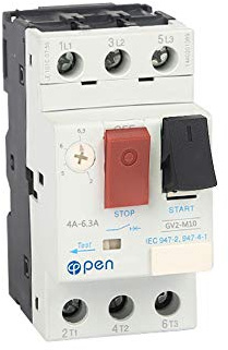 Disjoncteur de protection de moteur GV2 3P Type disjoncteur de moteur magnétique thermique (4A-6.3A)
