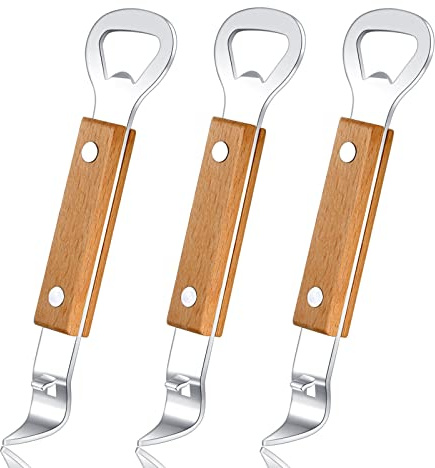 HANCELANT Can Punch Bottle Opener, Manual Stainless Steel Can Opener 3 Pack