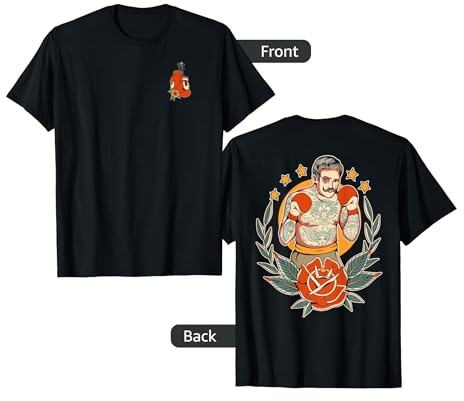 American Traditional Boxer Old School Tattoo Flash Boxing T-Shirt