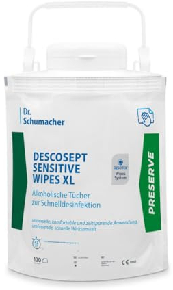 Dr. Schumacher Descosept Sensitive Wipes XL - Einweg Tuchspender | Spender (120 Tücher)