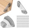 10 Pzs Soporte de Esquina, Acero Inoxidable Conectores de Esquina Muebles con 60 Tornillos de Hierro Marco de Soporte Triangular para Muebles Sujeción de Esquina para Gabinete Estante Mesa Silla
