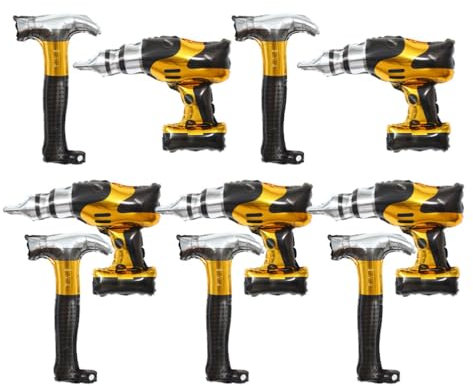 Alipis 10pcs Aluminum Foil Engineering Maintenance Tool Balloons Decorative Inflatable Party Balloons for Events Photo Props and Room Decor Shapes