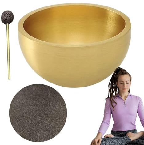 Klangskål set, set med klangskål | Meditation sjungande och skål med klubba och - andlig skrivbordsdekoration bärbart för yoga, mindfulness, e
