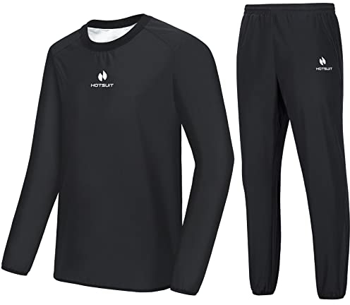 HOTSUIT Schwitzanzug Herren, Anti Rip Sauna Anzug Zum Abnehmen, Workout Saunajacket & Hose - Stoff Upgrade