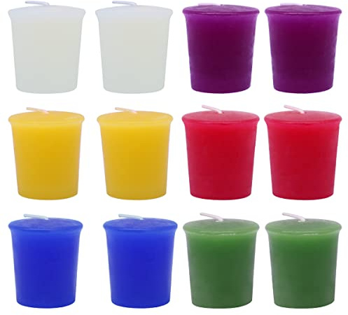Scented Votive Candles for Home Decoration, 2 Inches Aromatherapy Candle Set with 6 Fragrances - Apple&Cinnamon, Jasmine, Eucalyptus, Lavender, Wolfberry&Blood Orange, Passion Fruit