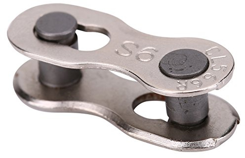 Tiiyee Bicycle Chain Connector Links, 5 Pairs Reusable Silver Steel Bike Repair Quick Joint Missing Link for 6/7/8 Speed Coupling Master Roller Chain Spare for Road Mountain Bike Replacement Parts