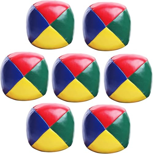 XZEIT Juego de 7 Bolas de Malabares Suaves, Juegos de Bolas para NiñOs, Bolas de Malabares de Colores de Payaso de Circo para Adultos, Principiantes, Juguetes Al Aire Libre