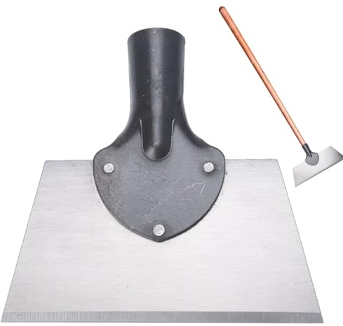 Pelle plate pour mauvaises herbes, pelle de jardin, grattoir pour mauvaises herbes, pelle à bords plats, outil grattoir pour extérieur, pelle en acier pour désherber, bords de pelouse,