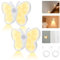 Nachtlicht mit Bewegungsmelder,2 Stück LED Nachtlichter Dimmbar,Bewegungsmelder Licht mit 3 Farbmodi und Schmetterlingsform,USB Wiederaufladbar Nachtlampe,für Schlafzimmer,Diele,Küche,Wohnzimmer