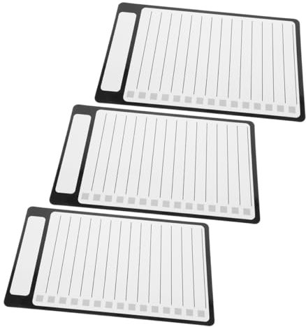 SEWACC 3pcs Magnetic Small Dry Erase Boards for Fridge Pet Writable Film, Reusable Grocery List Magnet Pads for Refrigerator, Daily Weekly Checklist Whiteboards for Kitchen Memo and to-do Lists