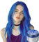 Temporary Hair Dye 120g - Vibrant Blue Non-Permanent Hair Colour Cream - Ammonia-Free & Damage-Free Formula - Lasts 1-3 Washes - For Men & Women