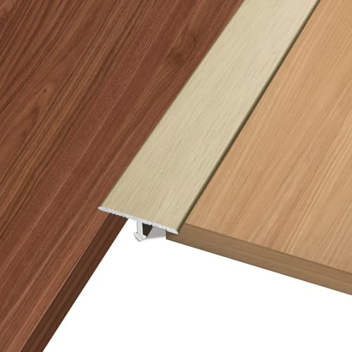 Profilo Alluminio di Transizione Pavimento 3 pezzi 900x20mm Profilo a T di Raccordo per Pavimenti per Pavimento, Soglia Porta e Riempimento Fessure Parquet e Piastrelle (Antico bronzo)