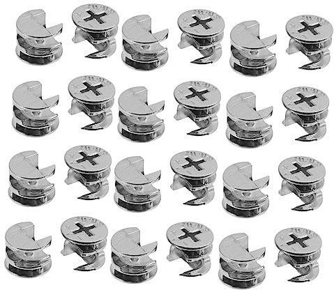 50pcs Cam Lock Furniture Connectors 15mm Zinc Alloy