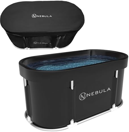 Nebula Cold Plunge Tub for Ice Bath Therapy with Secure Lid 400L Capacity - Oval Durable Portable Bath for Cold Water Therapy - Premium Bath Tub Adult