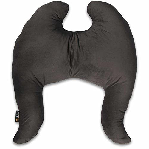 MeroWings Flügelkissen, Classic (L) Taupe - Bezug und Füllung. Dekokissen vom Designer, Ergonomisches Kissen, Sofakissen, Lesekissen, Kuschelkissen