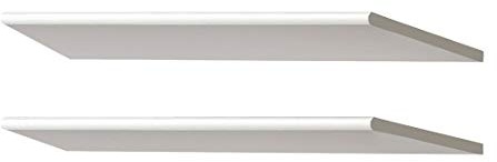 FORTE Ohio Einlegböden 2-er Set, Holzwerkstoff, Grau, 57.7 x 1.5 x 32 cm für Mehrzweckschrank