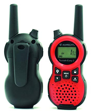 Albrecht Tectalk Easy 3 Funkgeräte, 29642, PMR446 mit Micro-USB Ladebuchse, Headsetanschluss und Gürtelclip