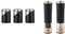 Tower Linear Set of 3 Storage Canisters, Stainless Steel, Black and Rose Gold & Electric Salt and Pepper Mill, Stainless Steel, Soft-Touch Body, Rose Gold and Black