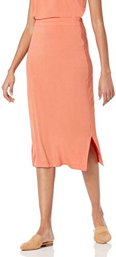 Amazon Essentials Women's Pull-on Knit Midi Skirt (Available in Plus Sizes)