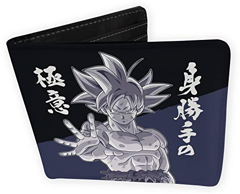 ABYstyle Dragon Ball Super Billetera Goku Ultra Instinct Vinilo, Negro, Talla Única, Negro, Taille Unique
